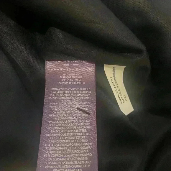 Ralph Lauren Collection Purple Label Metallic Strapless Cocktail Mini Dress L XL - Picture 11 of 16